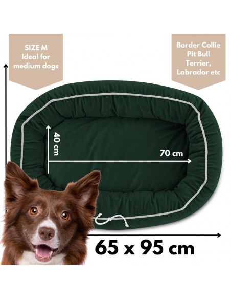 Panier de Mitto pour chien et chat DEEP GREEN M 65X95 CM