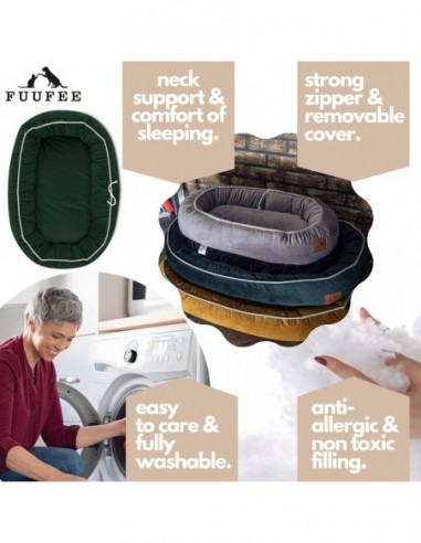 Mitto pet bed DEEP GREEN S 70X50 CM Mitto pet bed DEEP GREEN S 70X50 CM