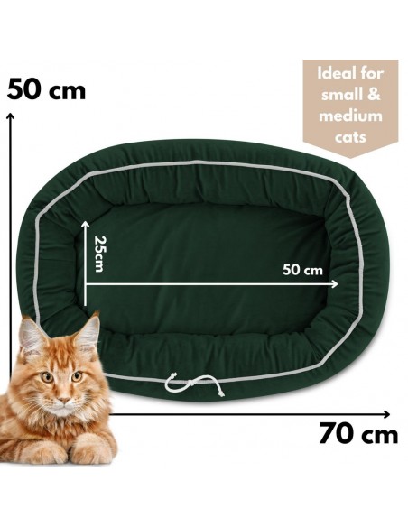 Panier de Mitto pour chien et chat DEEP GREEN S 70X50 CM