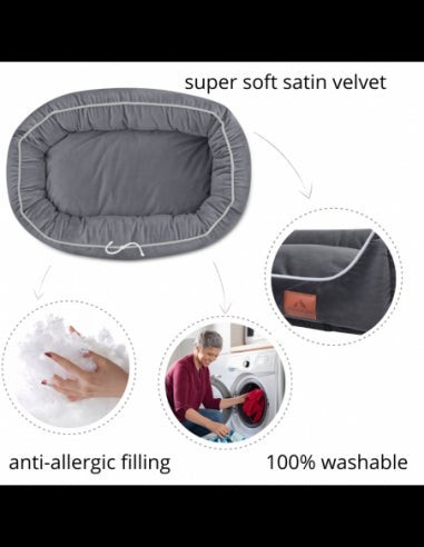 Mitto pet bed GRAPHITE M 90x60 CM