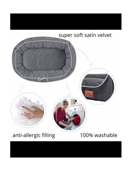 Mitto pet bed GRAPHITE M 90x60 CM