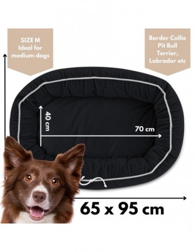 Mitto pet bed ULTRA BLACK M 65x95 CM Mitto pet bed ULTRA BLACK M 65x95 CM