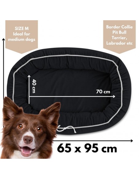 Panier de Mitto pour chien et chat ULTRA BLACK M 65x95 CM