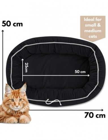 Mitto pet bed ULTRA BLACK S 70x50 CM Mitto pet bed ULTRA BLACK S 70x50 CM