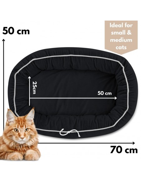 Mitto pet bed ULTRA BLACK S 70x50 CM