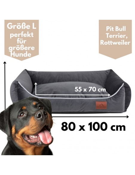 Sofa Miagio pour chien GRAPHITE L 100x80 CM