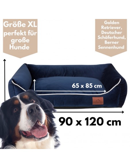 Sofa Miagio pour chien OCEAN BLUE XL 120x90 CM