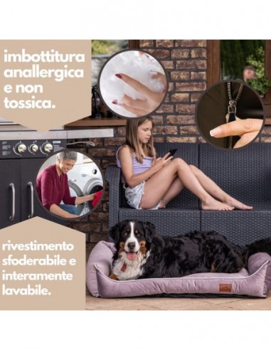 Hundesofa Miagio OCEAN BLUE L 100x80 CM