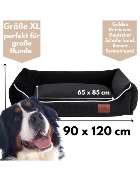 Sofa Miagio for dogs ULTRA BLACK XL 120x90 CM