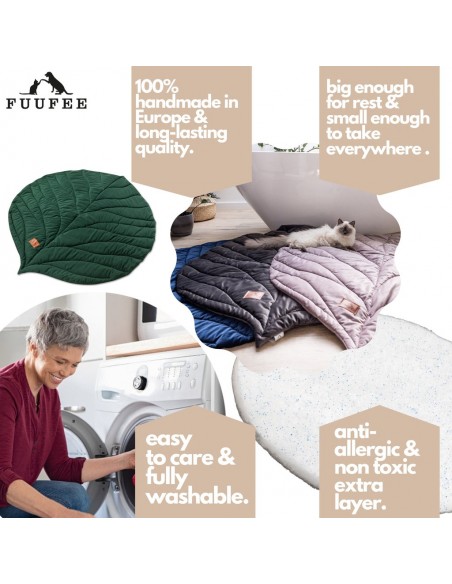 Le tapis Foglia pour chien et chat DEEP GREEN